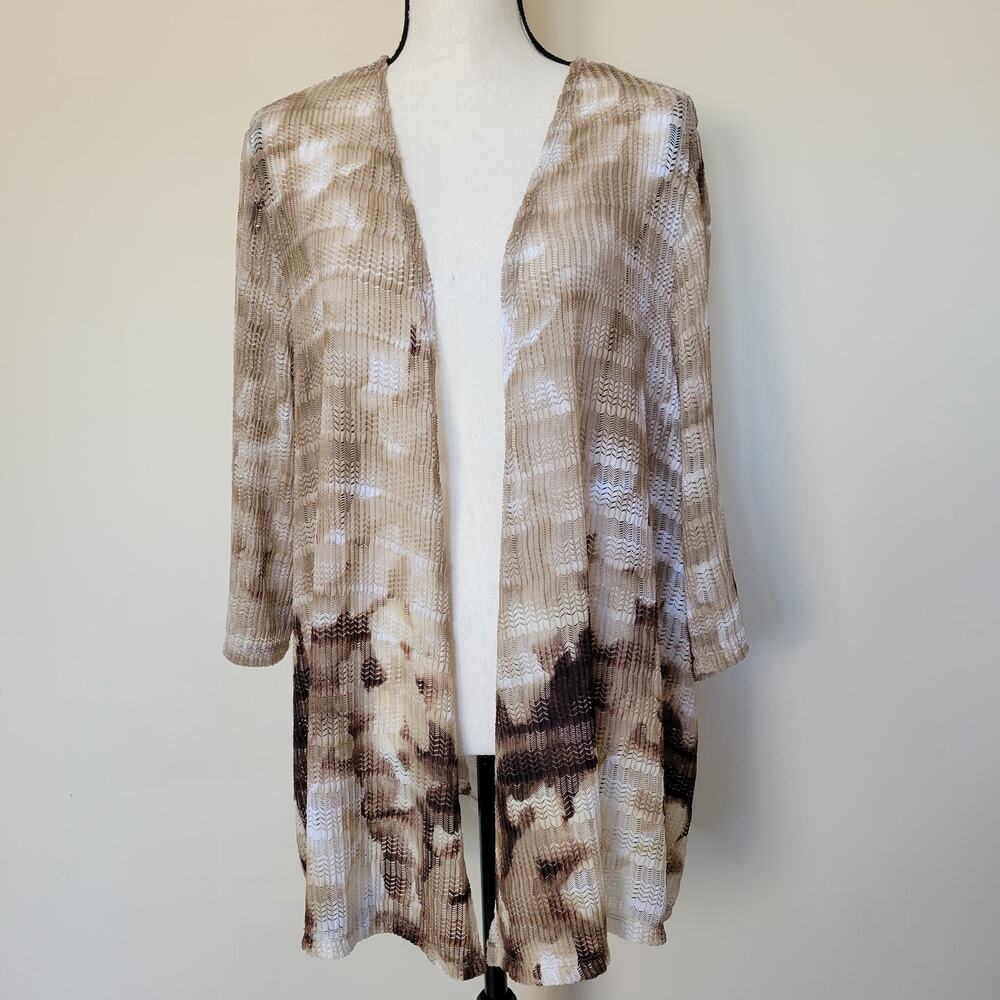 Catherines Size 2xwp Open Front Open Weave Duster… - image 1